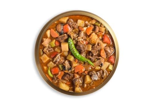 صينية لحمة مع خضار بالفرن