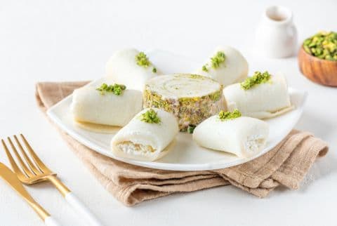 حلاوة الجبن مع بوظة عربية